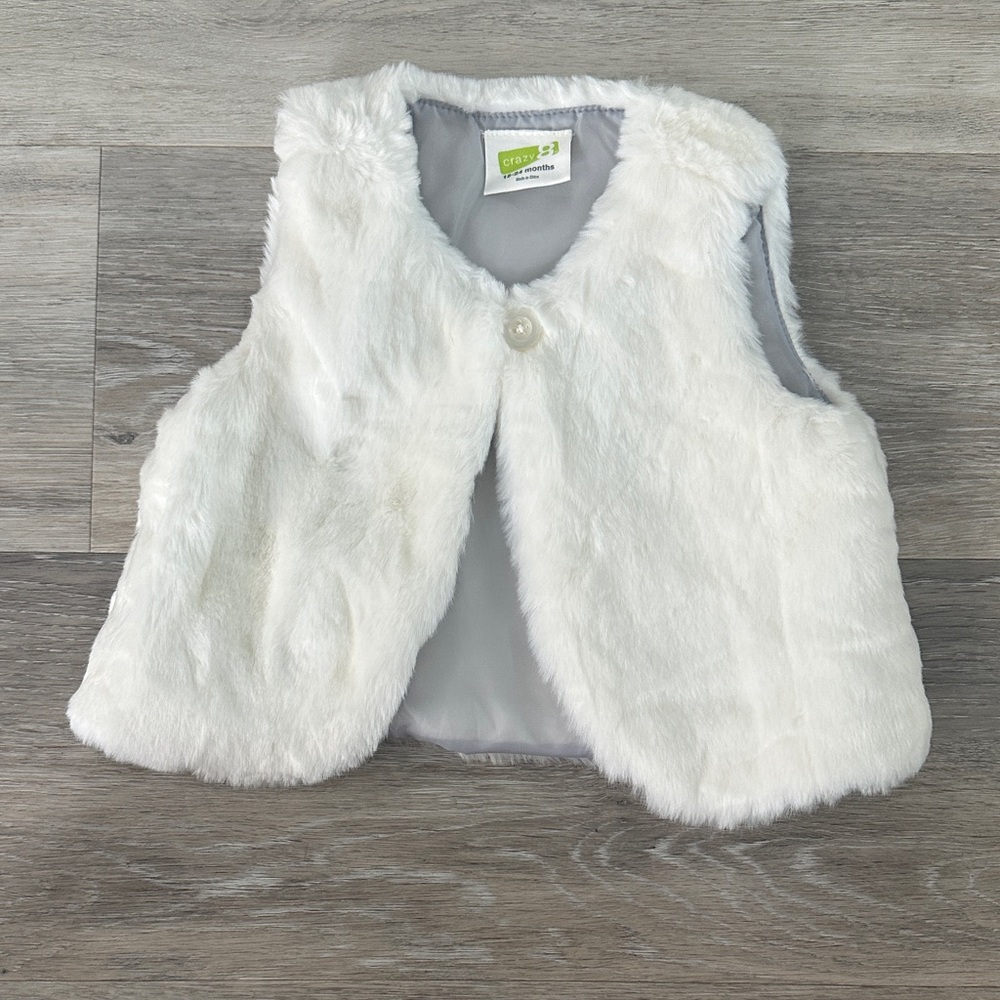 Crazy 8 Soft White Kids Vest